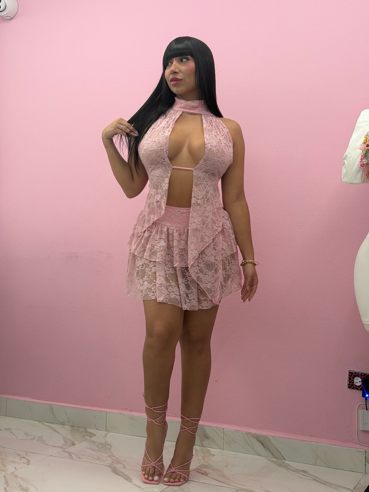 “Blush Desire” Skirt Set
