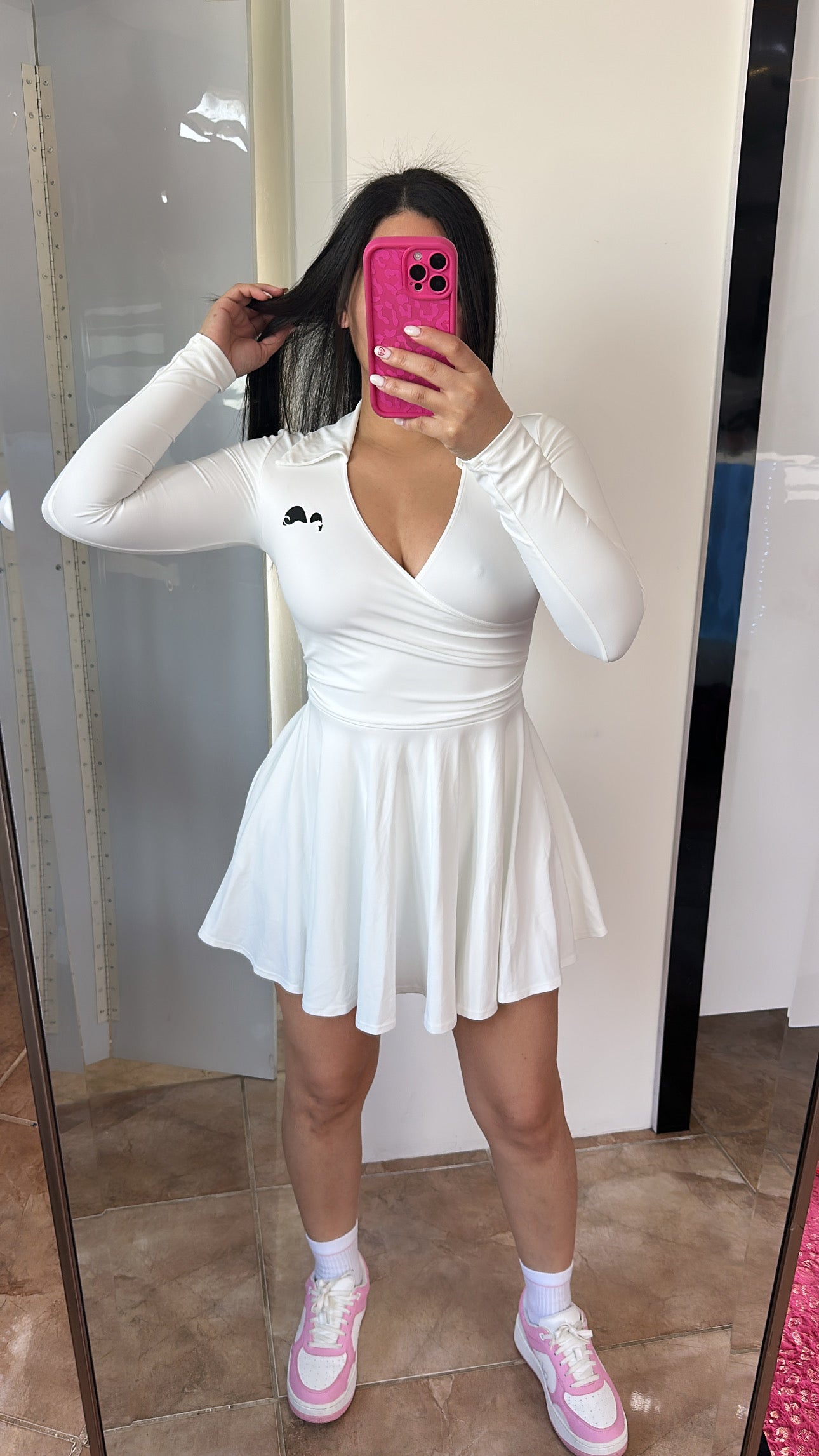 White Long Sleeve Dress