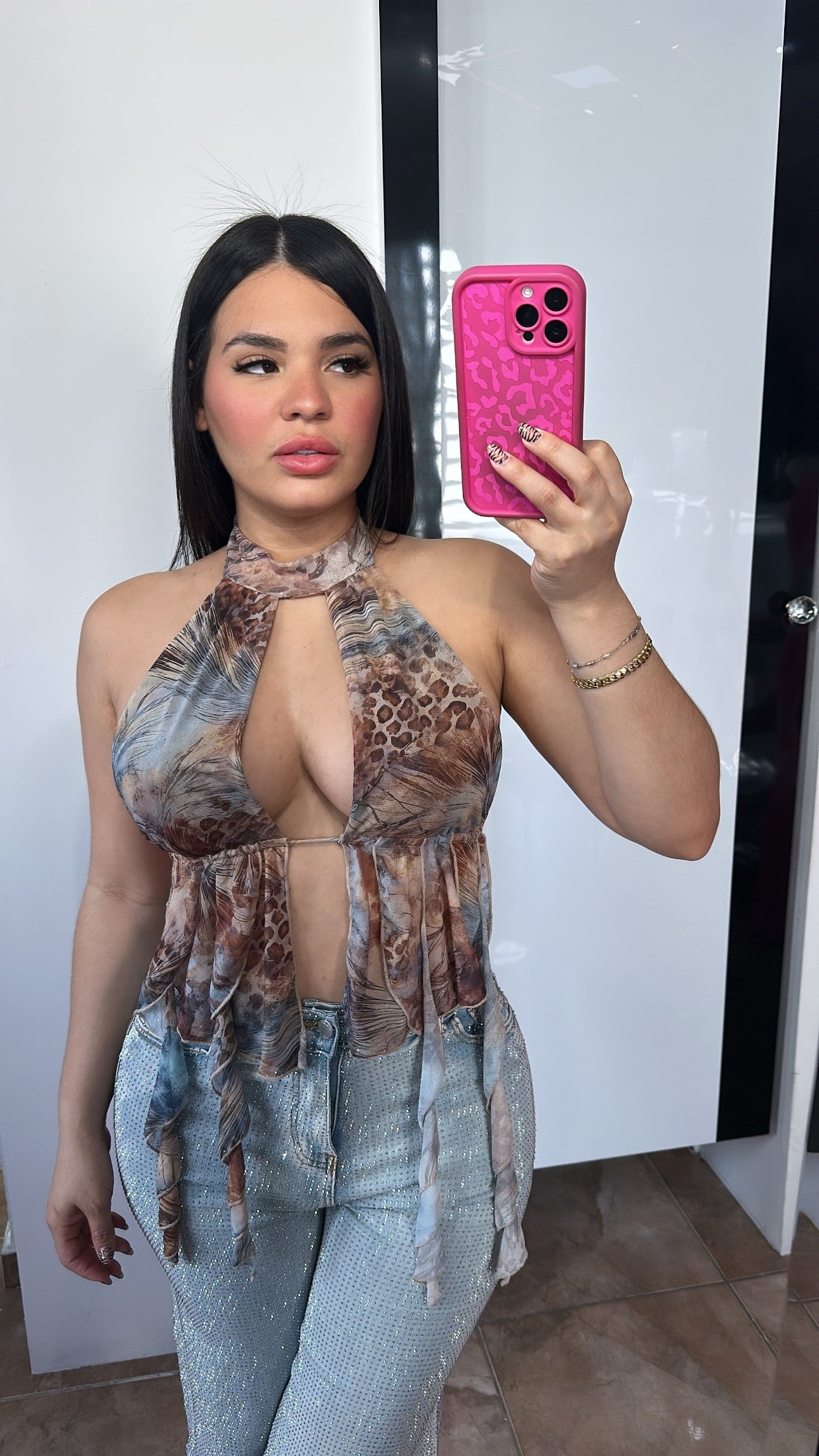 Printed Halter Top