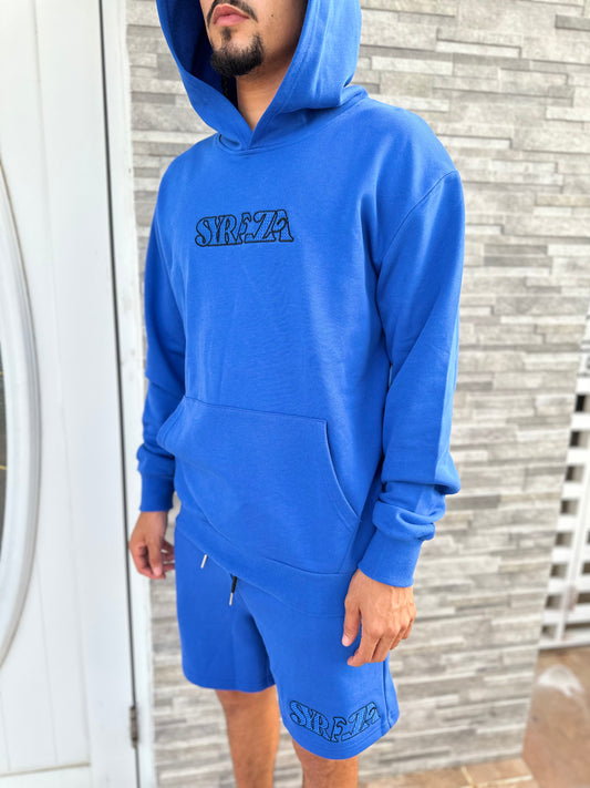 Royal Blue Men’s Hoodie Short Set