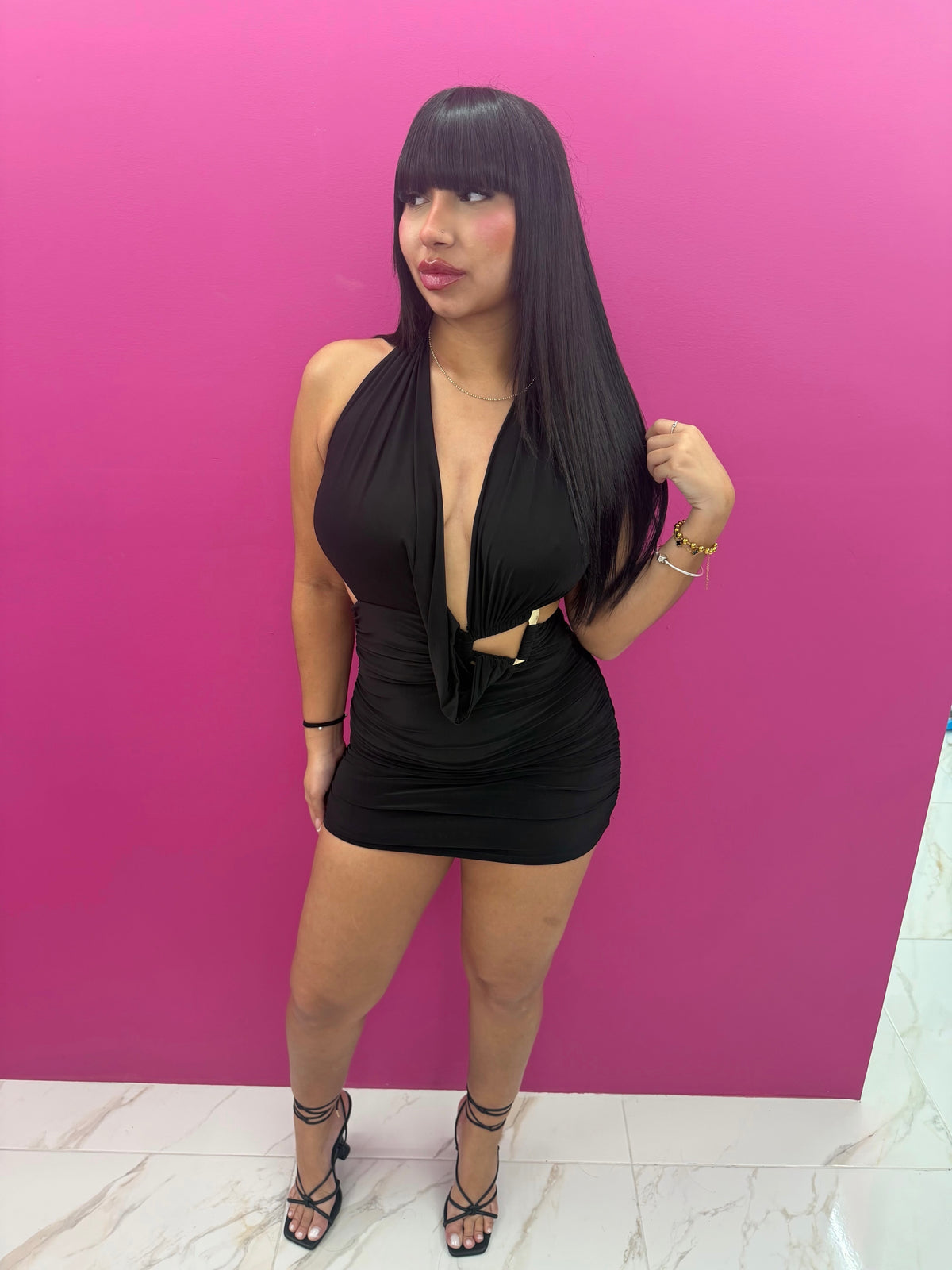 Plot Twist Black Dress