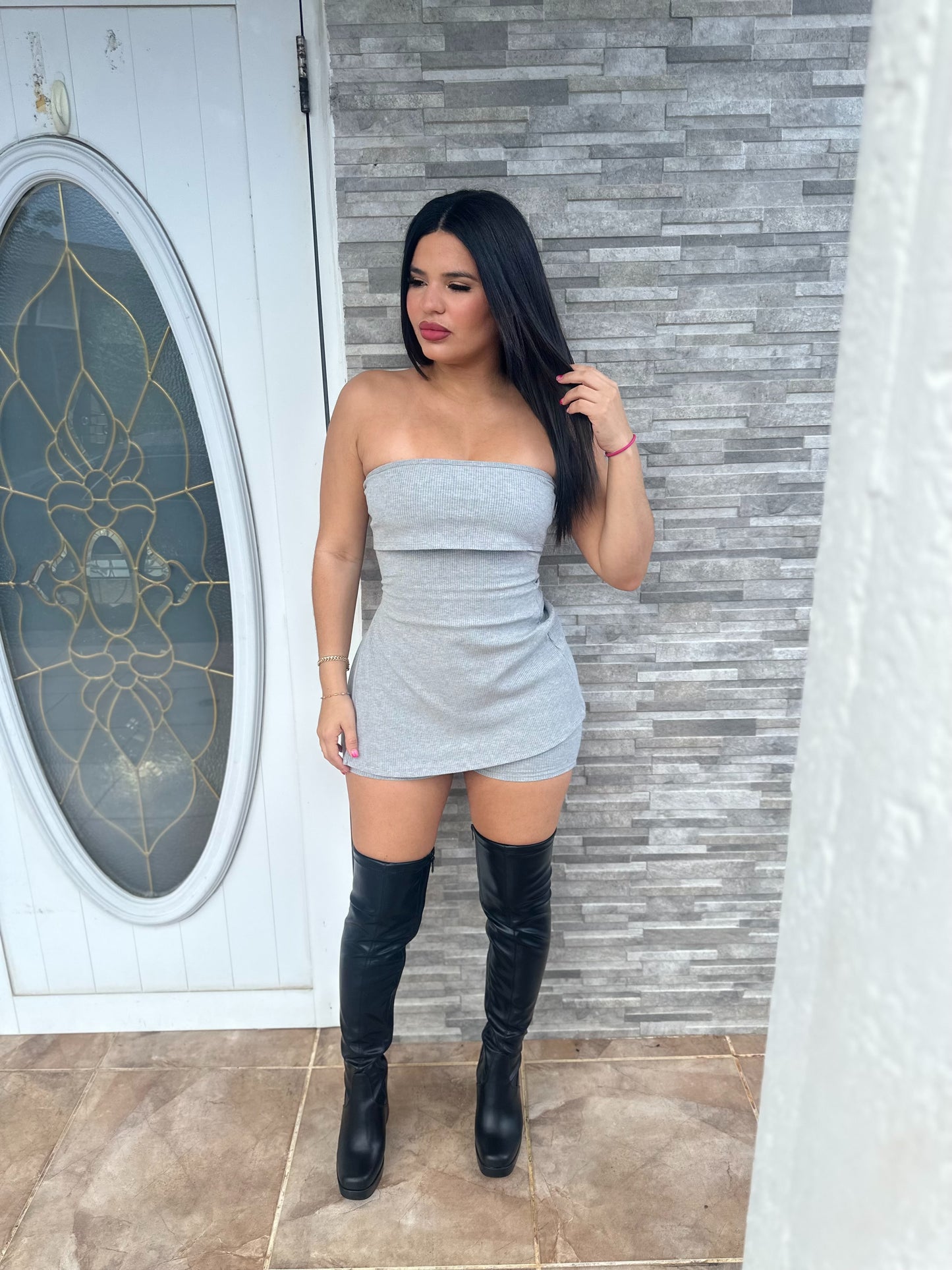 Grey Short Set