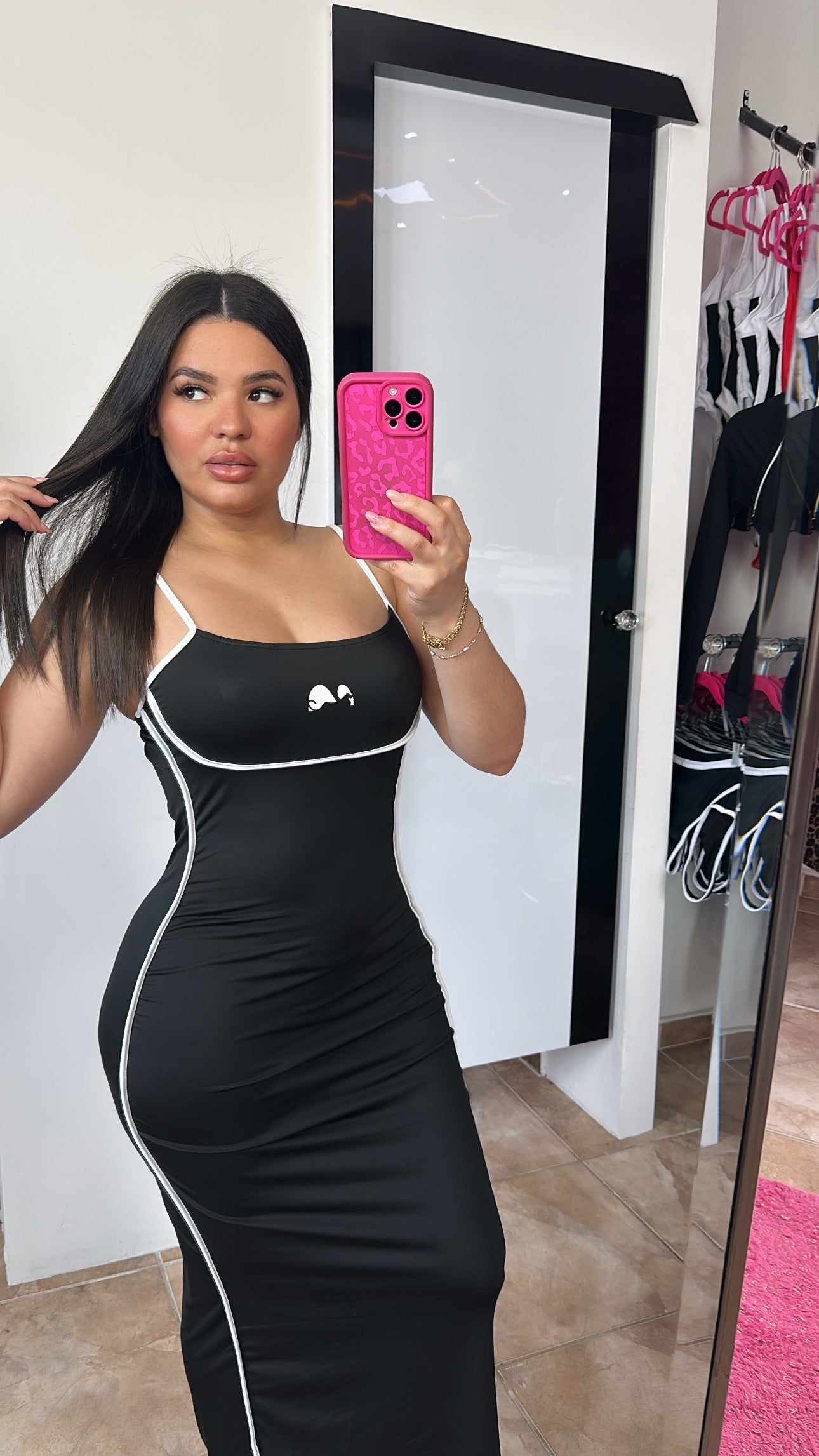Black Lined Long Dress