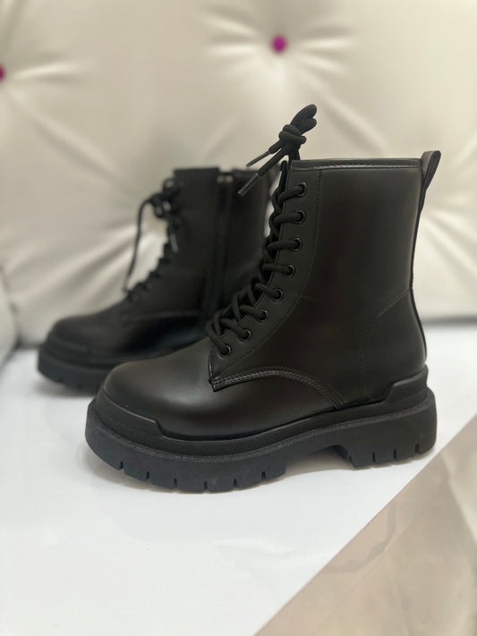 Low Black Matt Boots