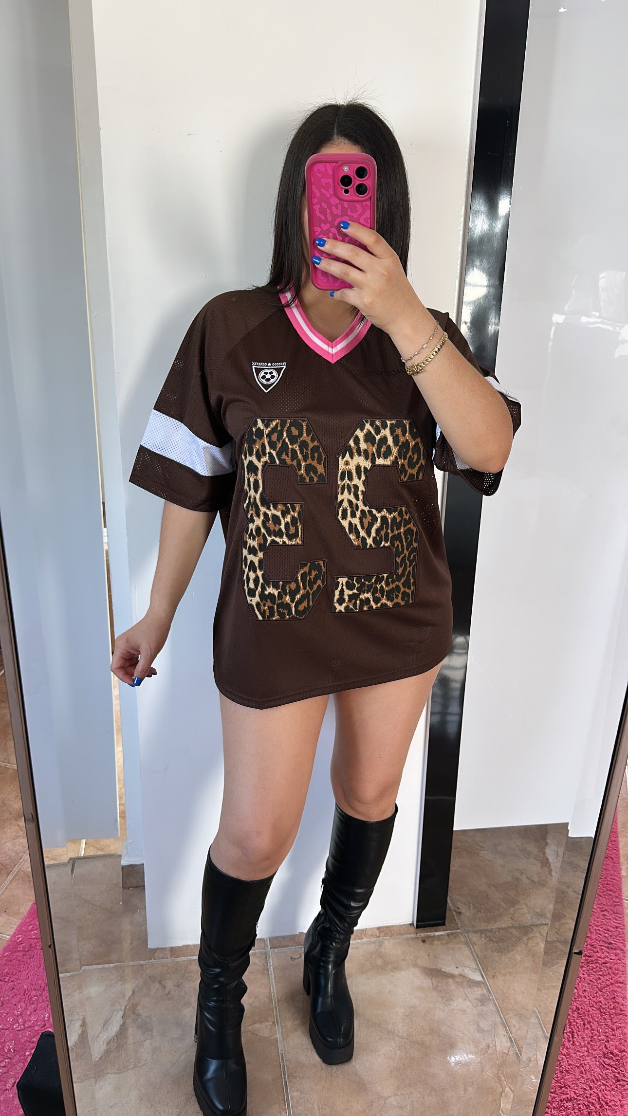 Leopard League Shirt Dress
