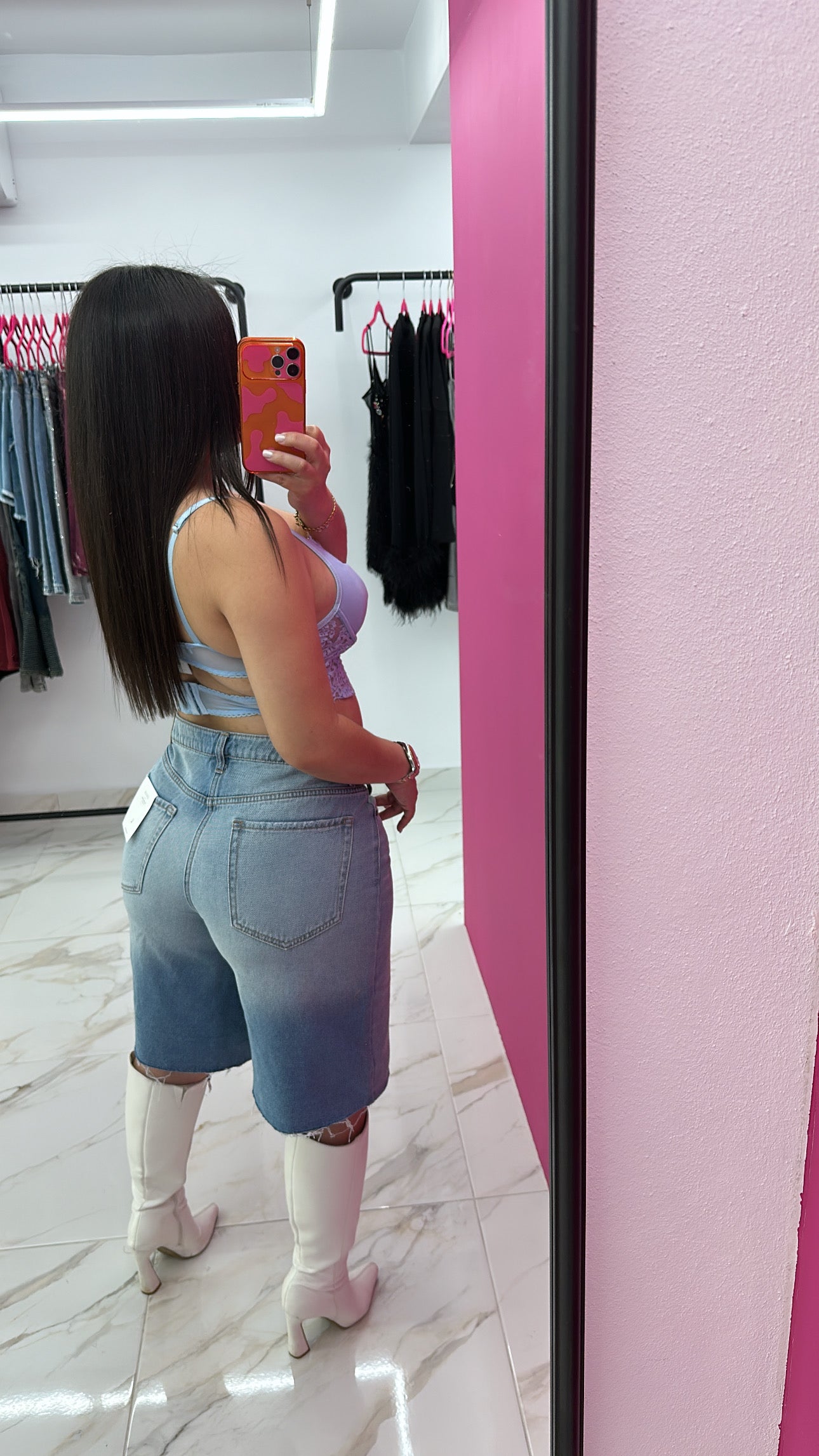 Asymmetrical Denim Jorts