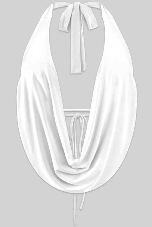 White Halter Top