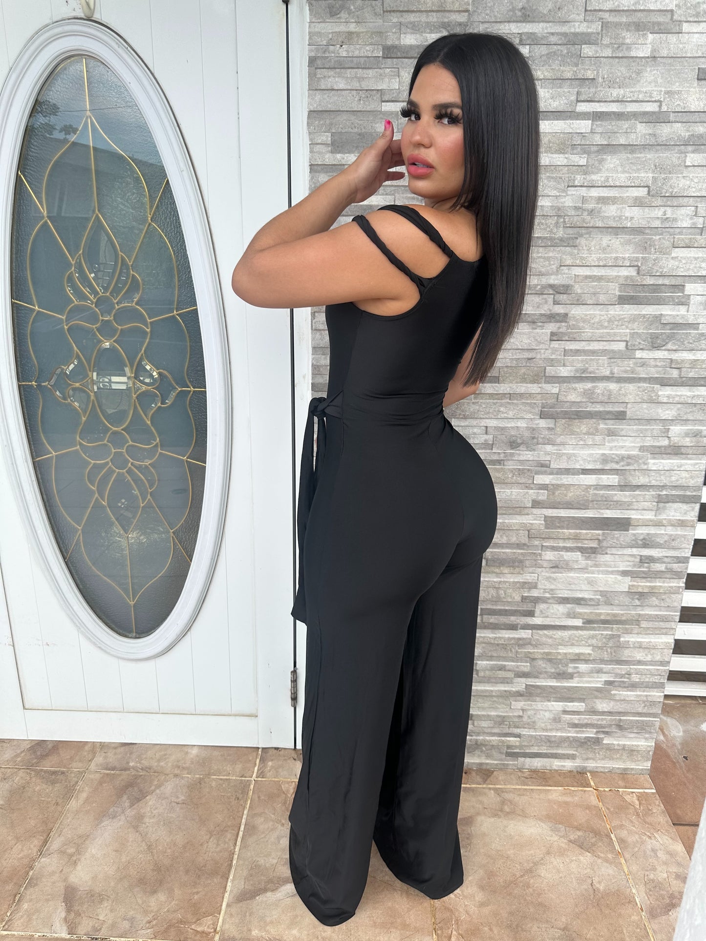 Black Asymmetric Jumpsuit