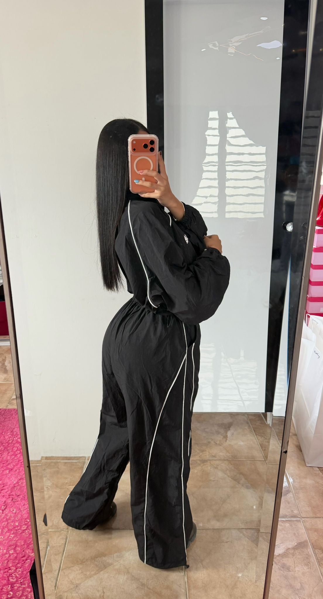 Black Oversize Windproof Set