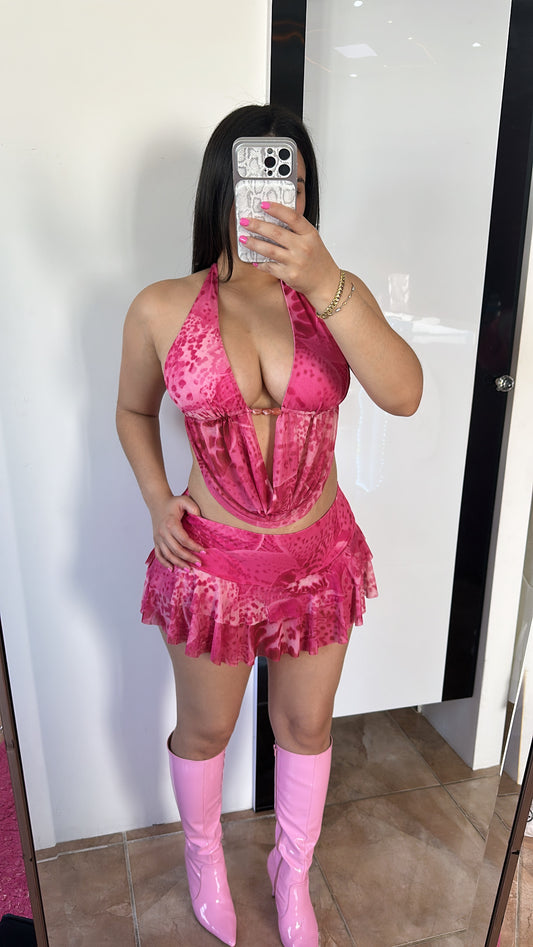 Pinky Skirt Set