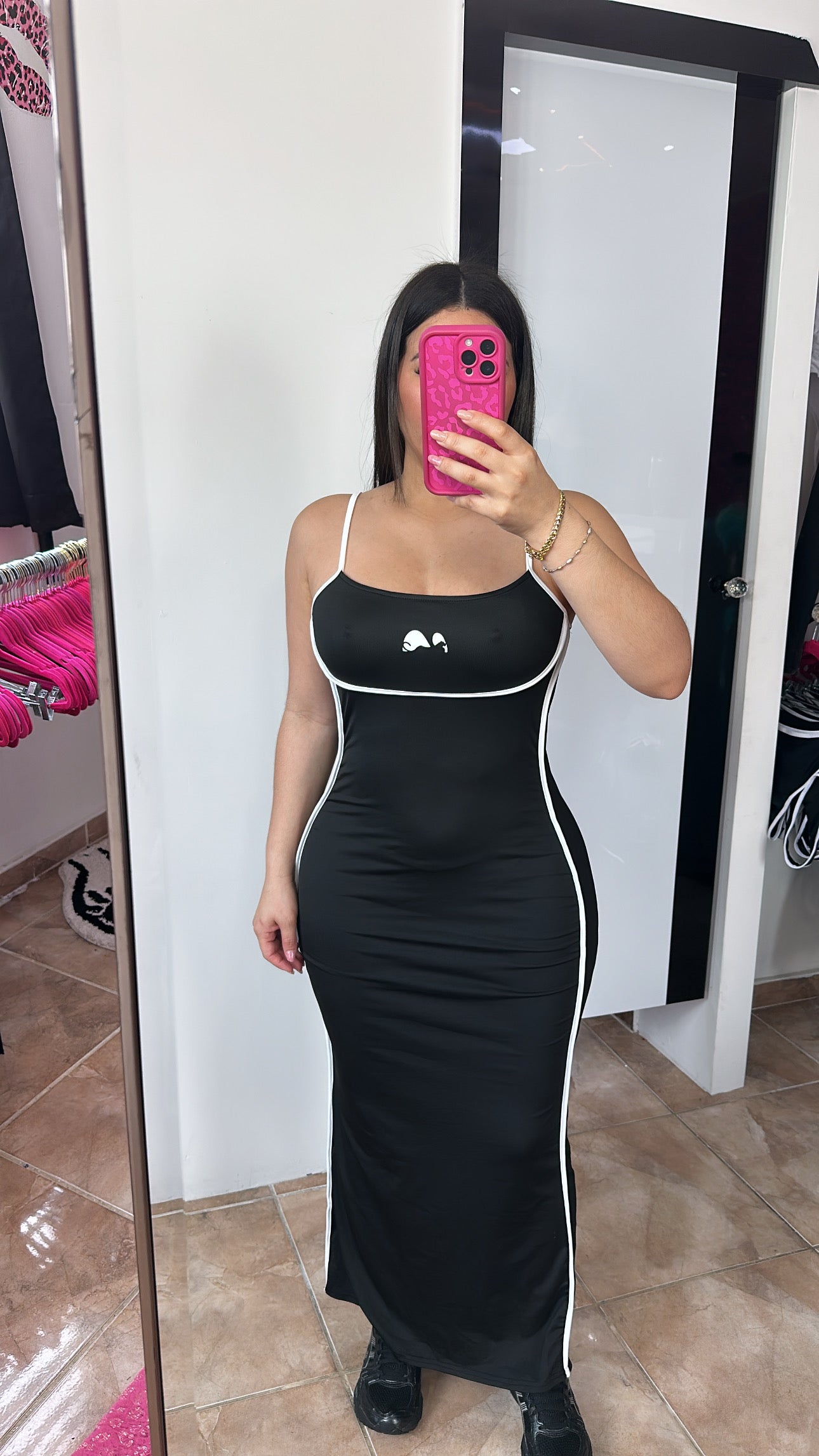 Black Lined Long Dress