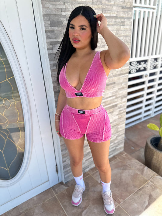 Bubblegum Mineral Short Set