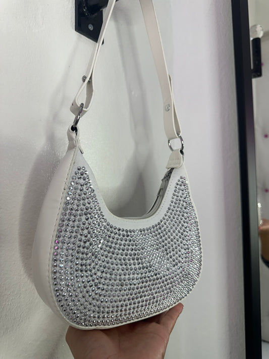 Rhinestone White Bag