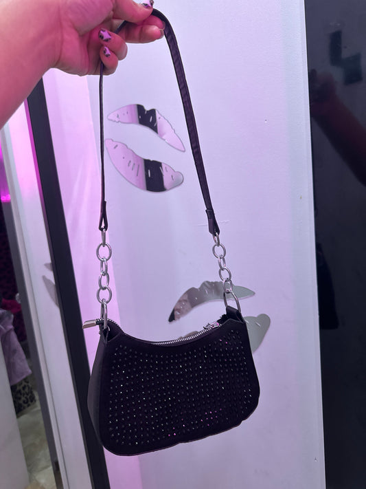 Black Rhinestone Bag