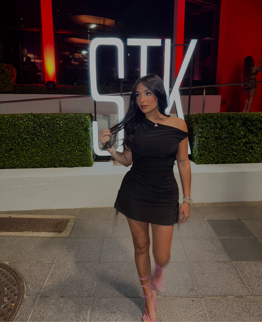 Black Asymmetrical Dress