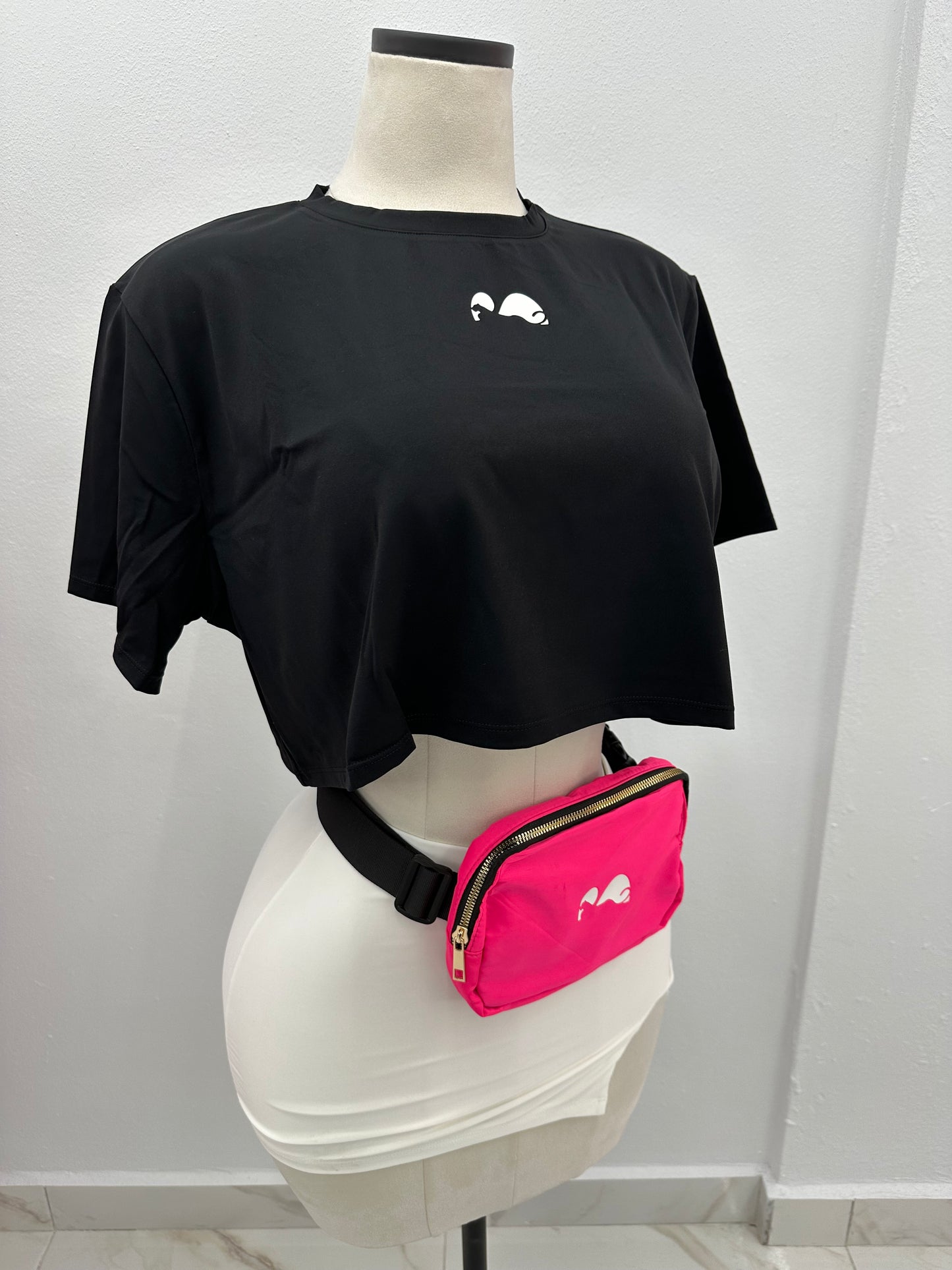 Black Dryfit Crop Top
