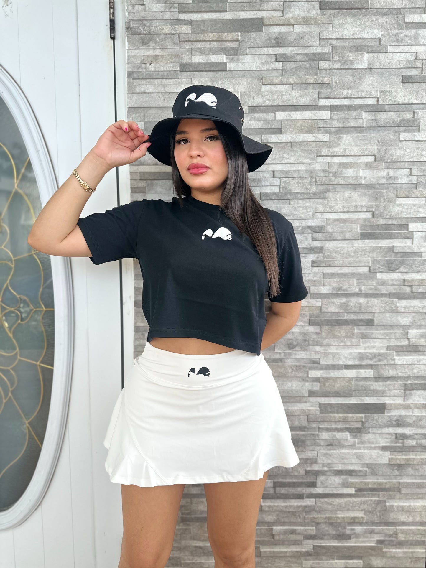Girlys Black Crop Top