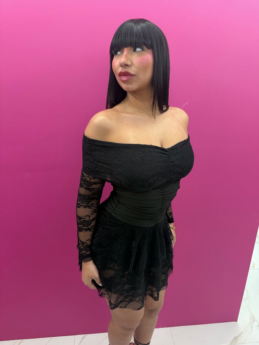“Lace Princess” Black Dress