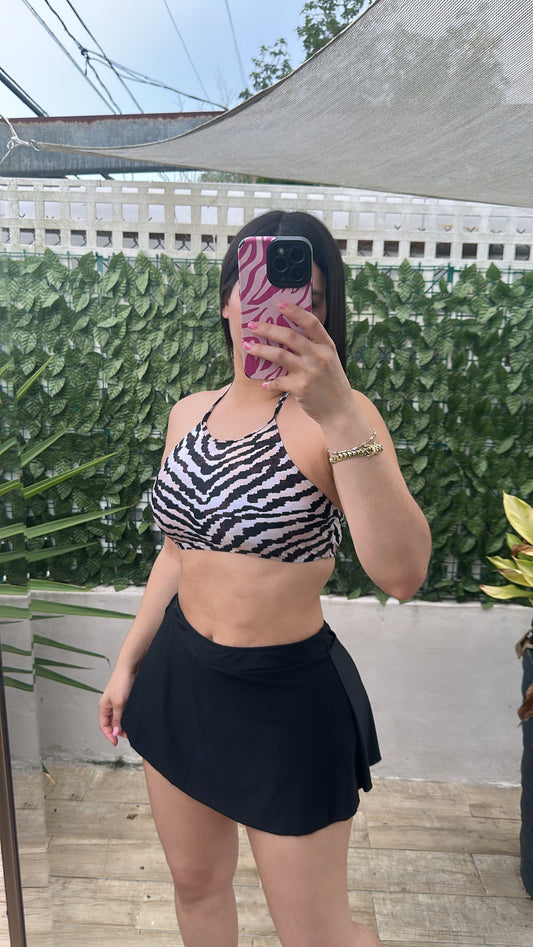 Black Cover Up Skort