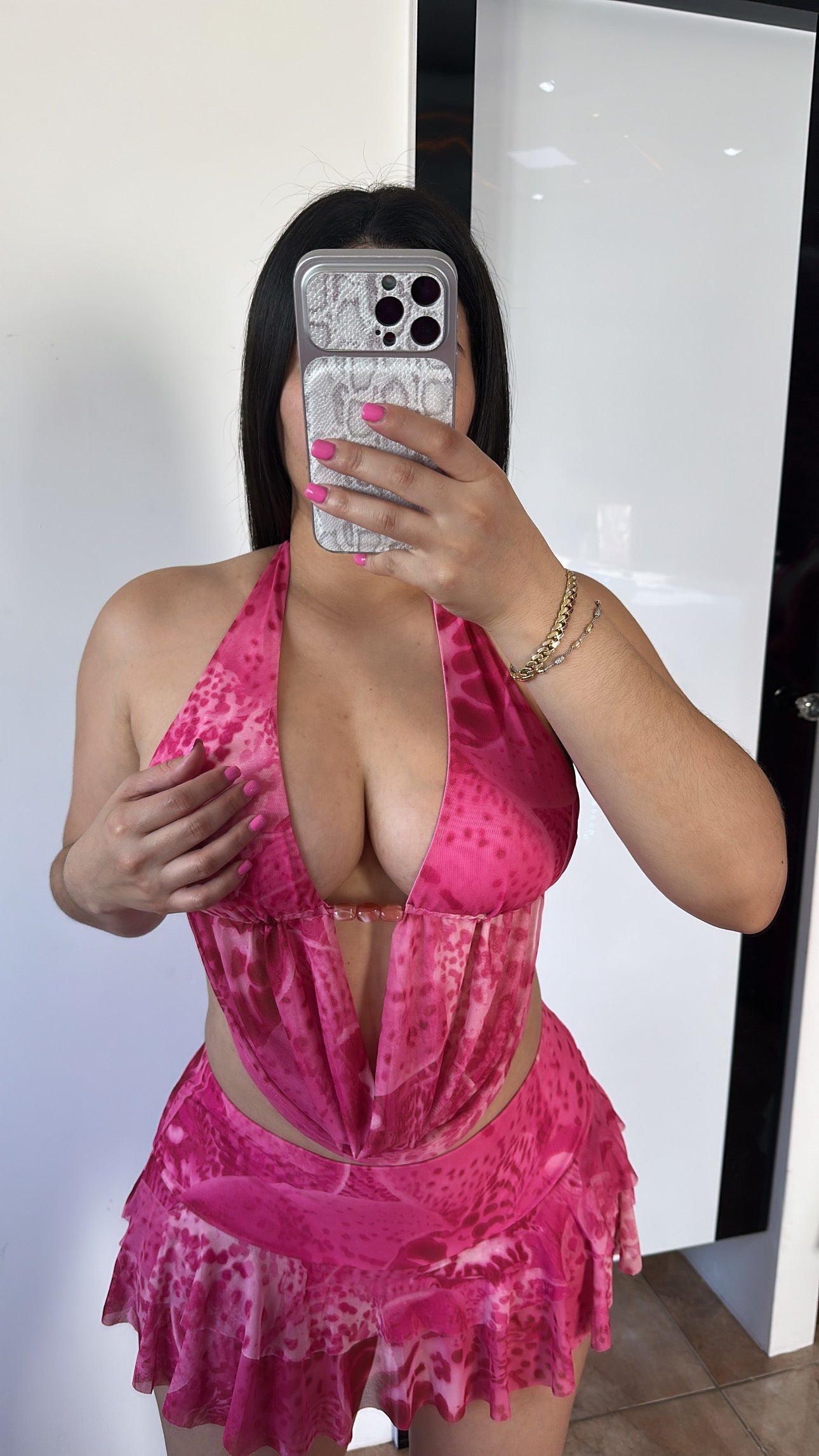 Pinky Skirt Set