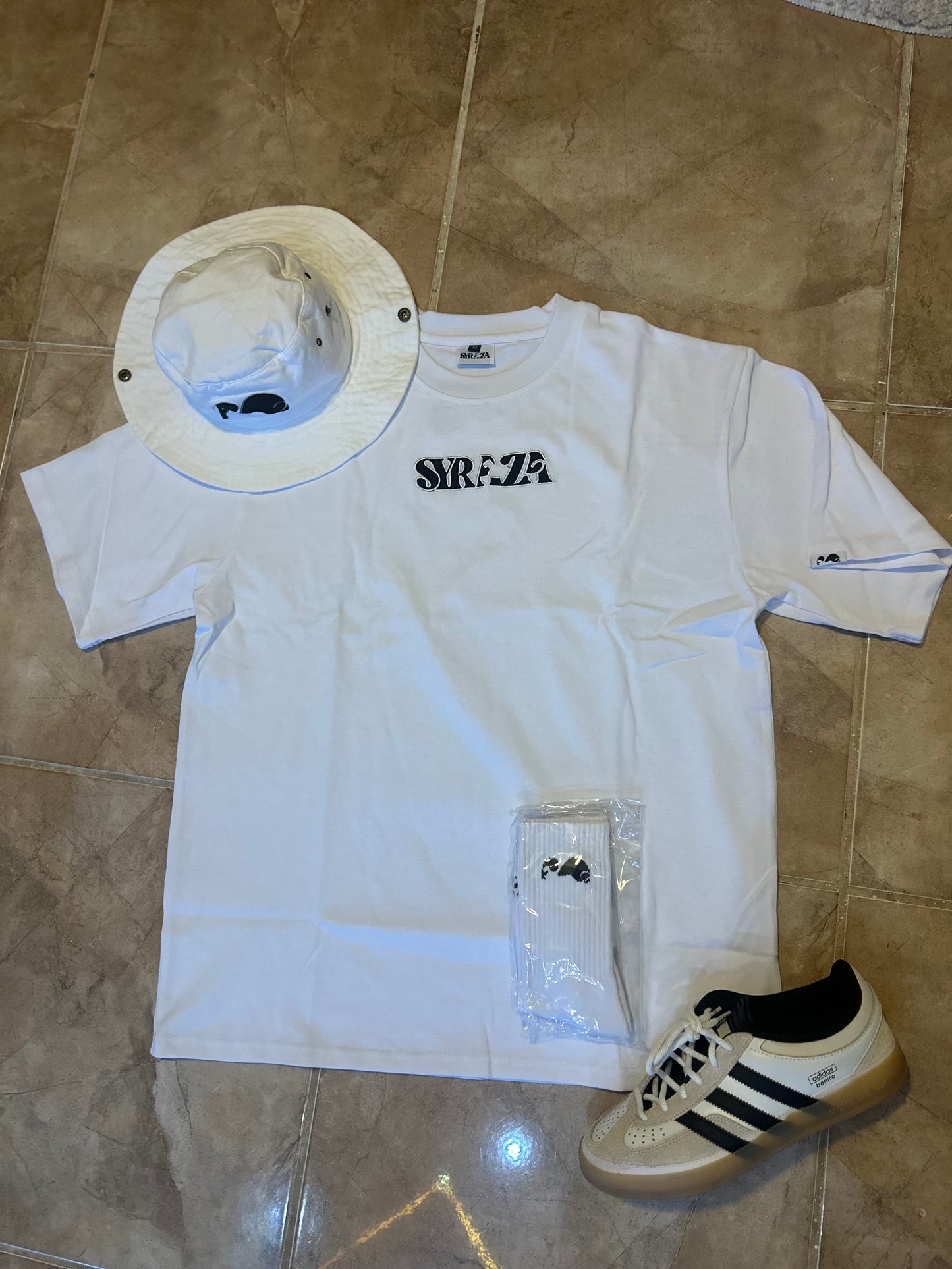 White|Black Logo Oversize Men’s T-Shirts