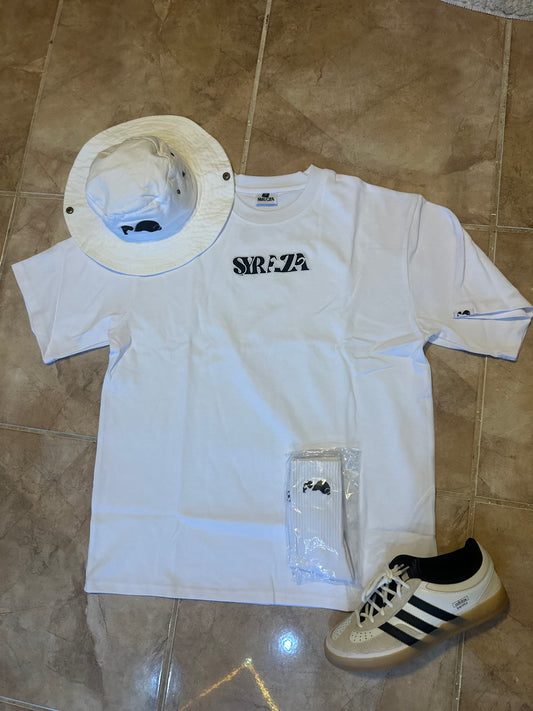 White|Black Logo Oversize Men’s T-Shirts