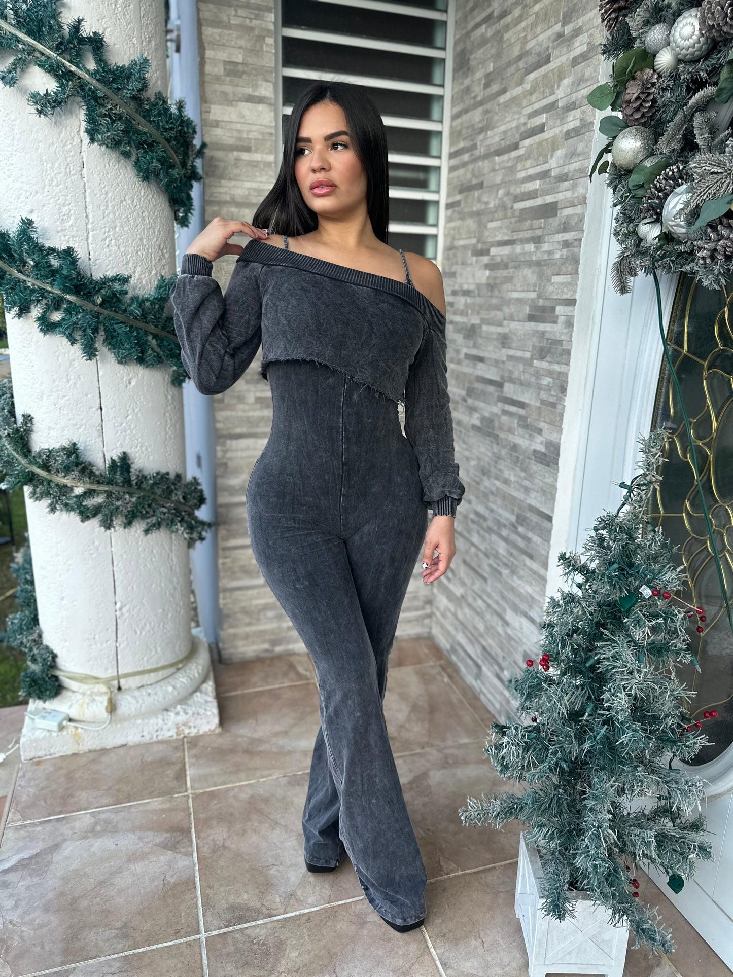 Black 2 Piece Jumpsuit