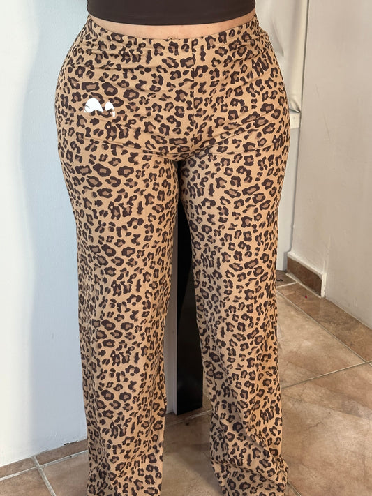 Mocha Combo Leopard Pants
