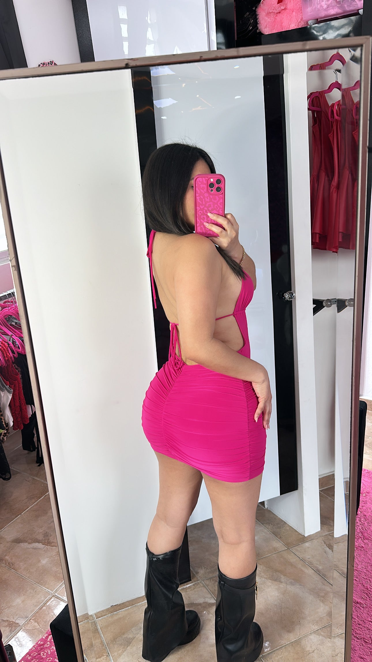 Hot Pink Mini Dress
