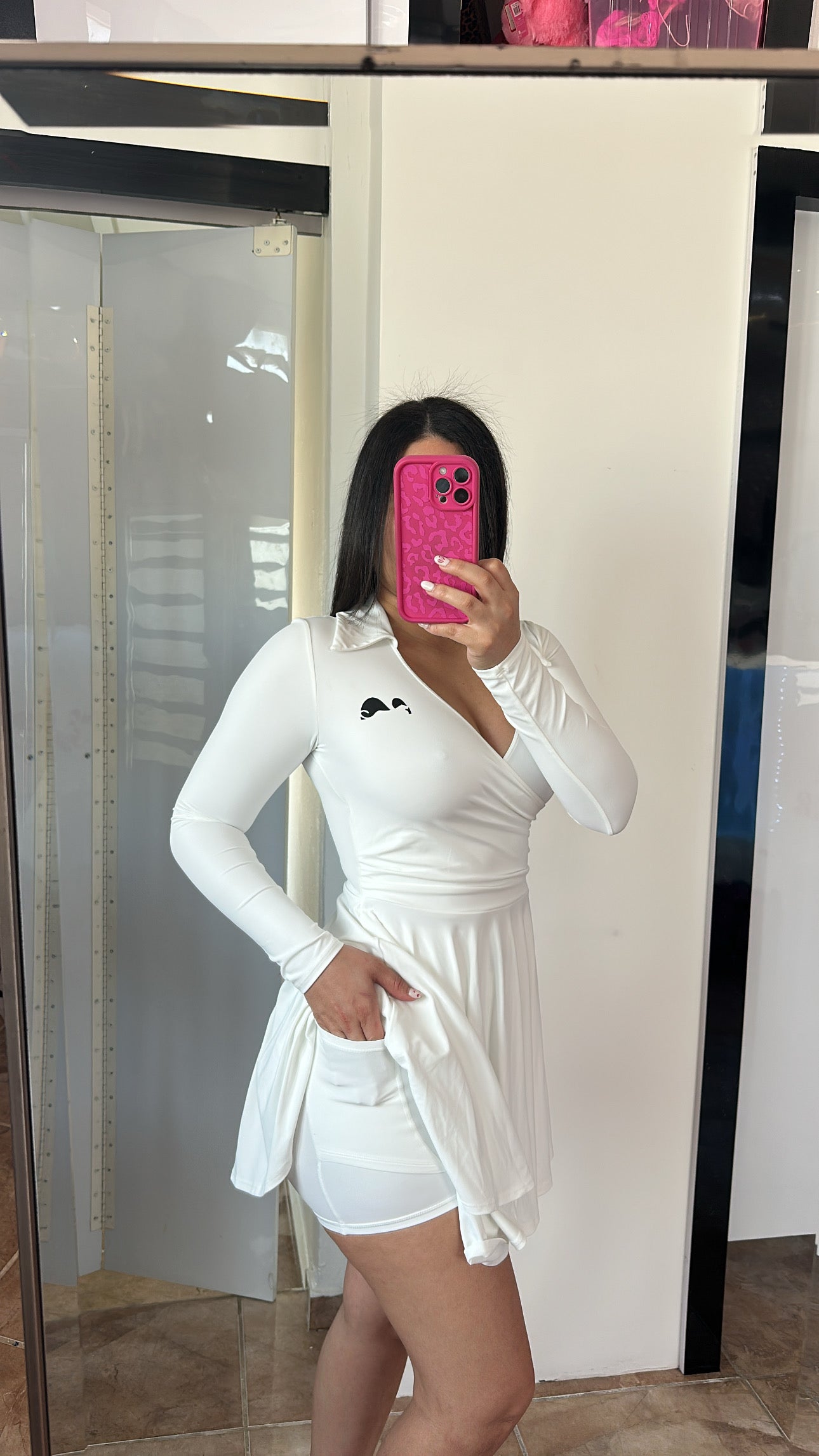 White Long Sleeve Dress