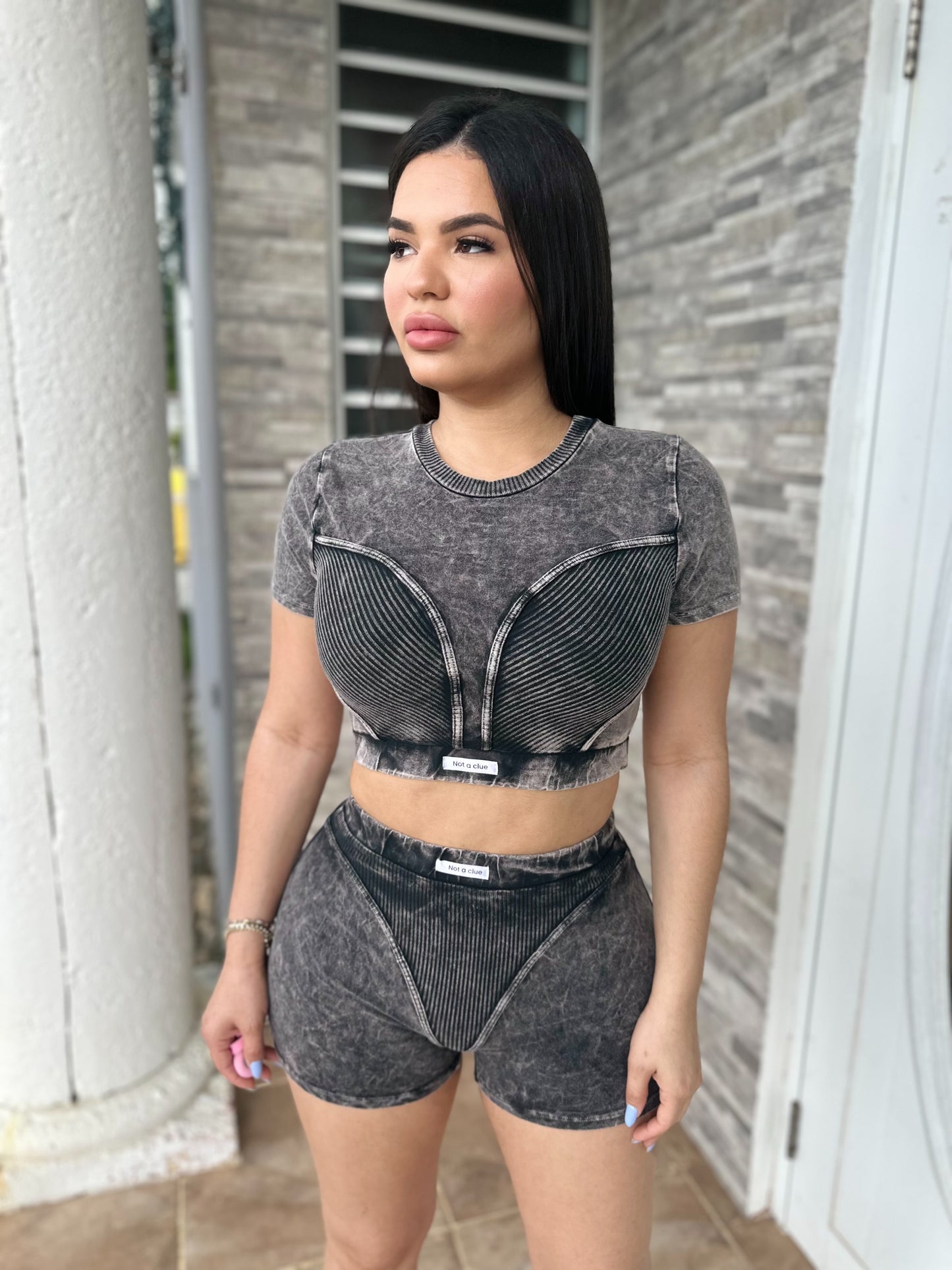 Acid Black Short Set