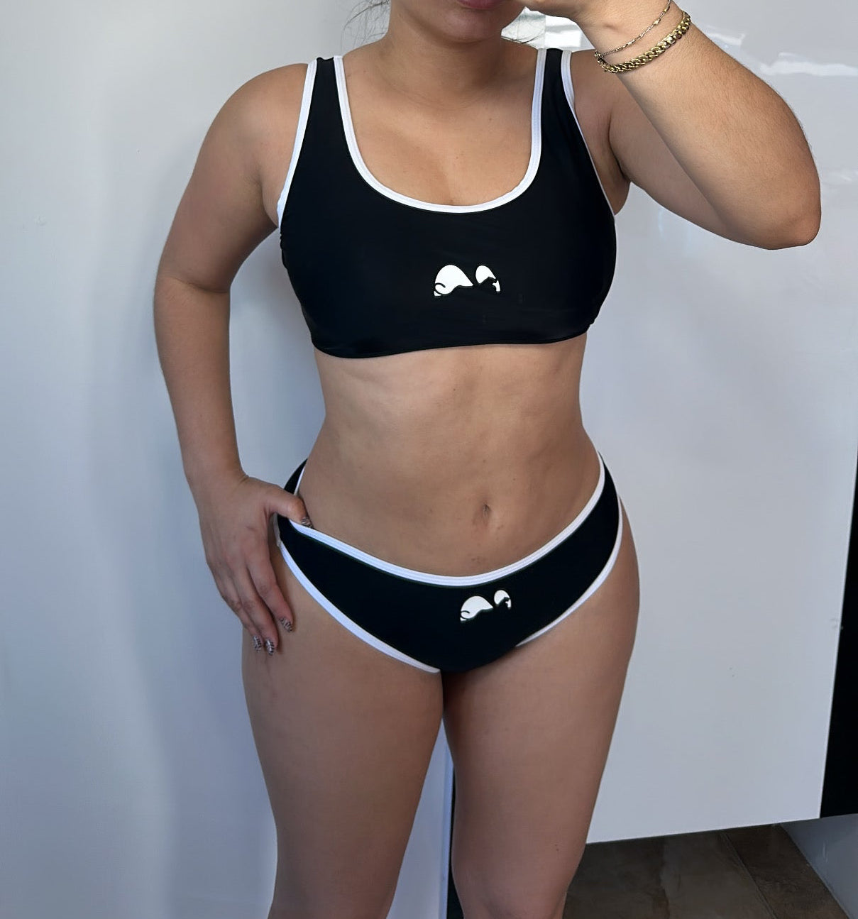 Black Low-rise Swimsuit