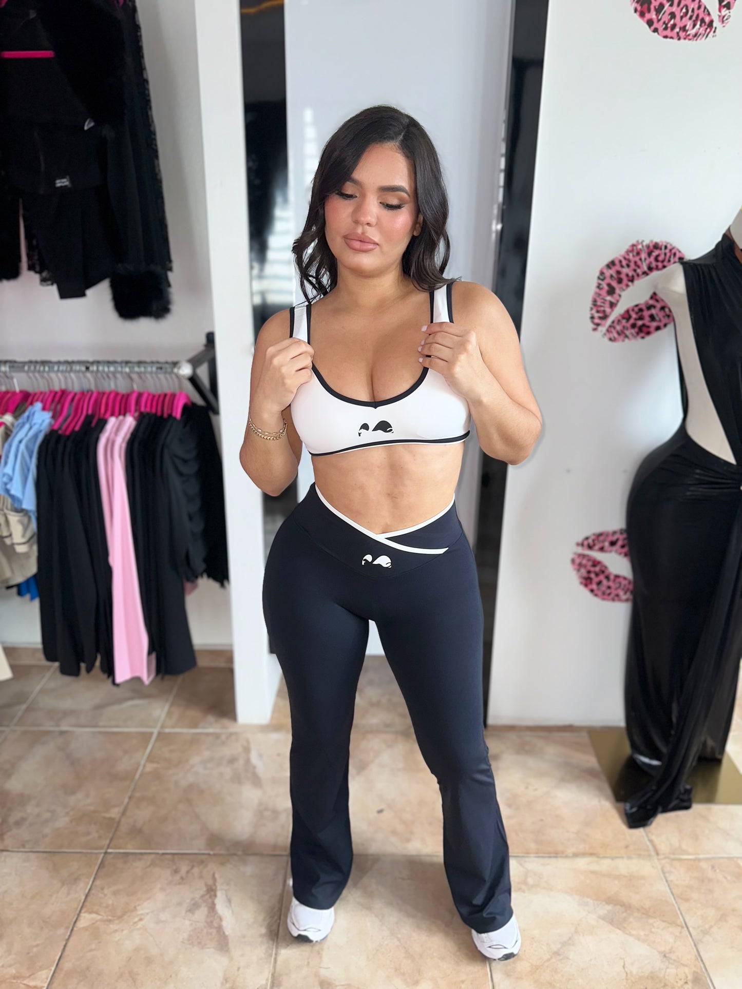 Color Block Pants Set