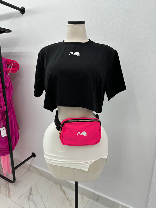 Black Dryfit Crop Top