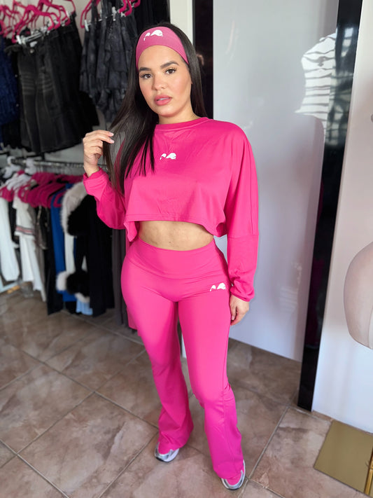 Hot Pink Crop Set