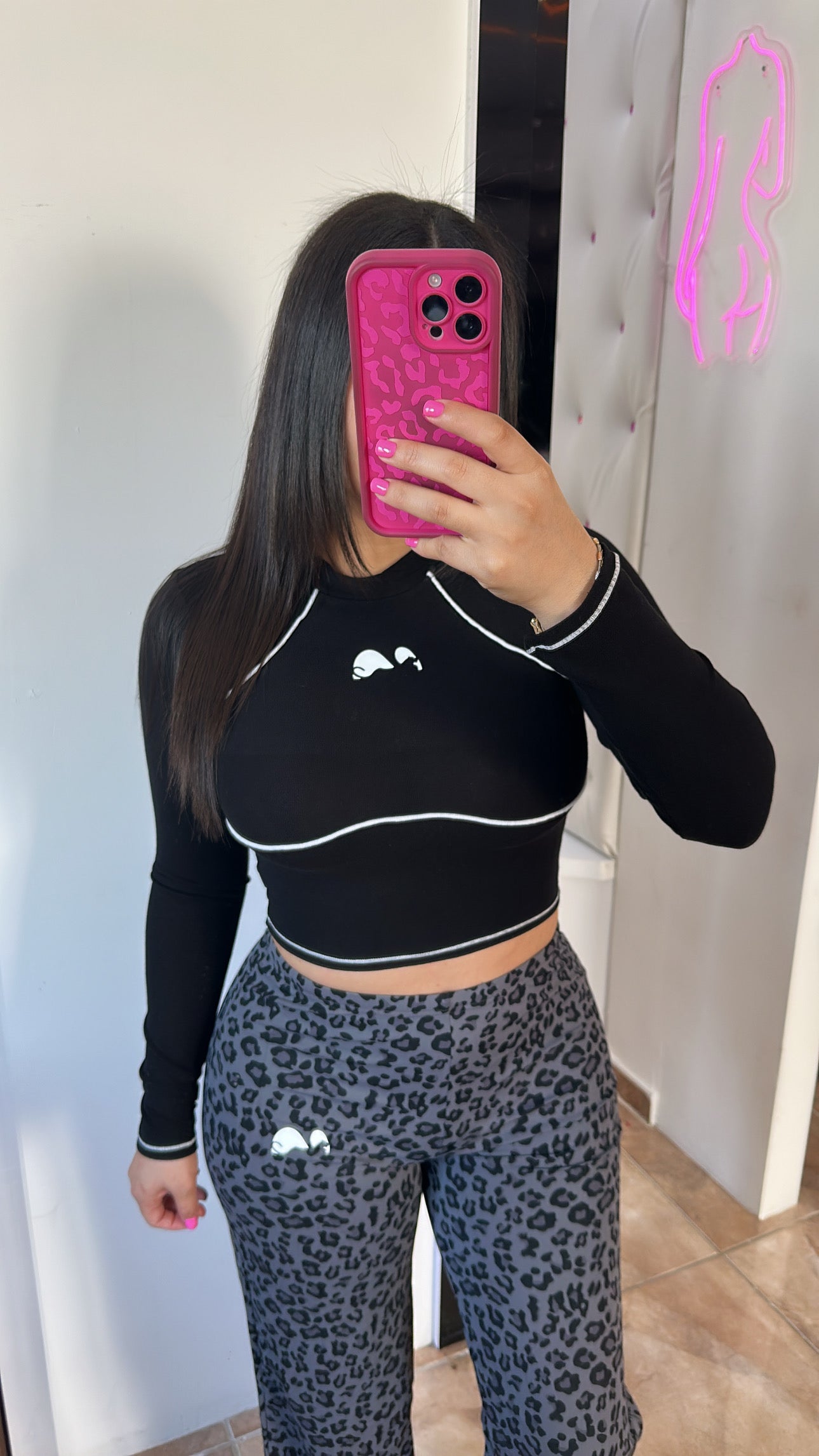 Black Lined Top