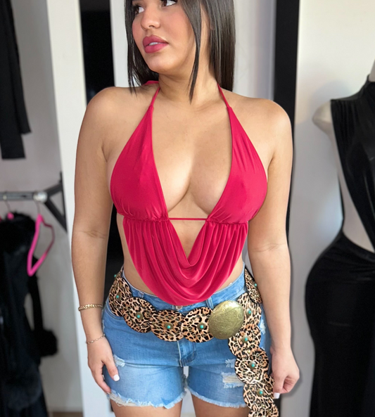 Red Halter Top