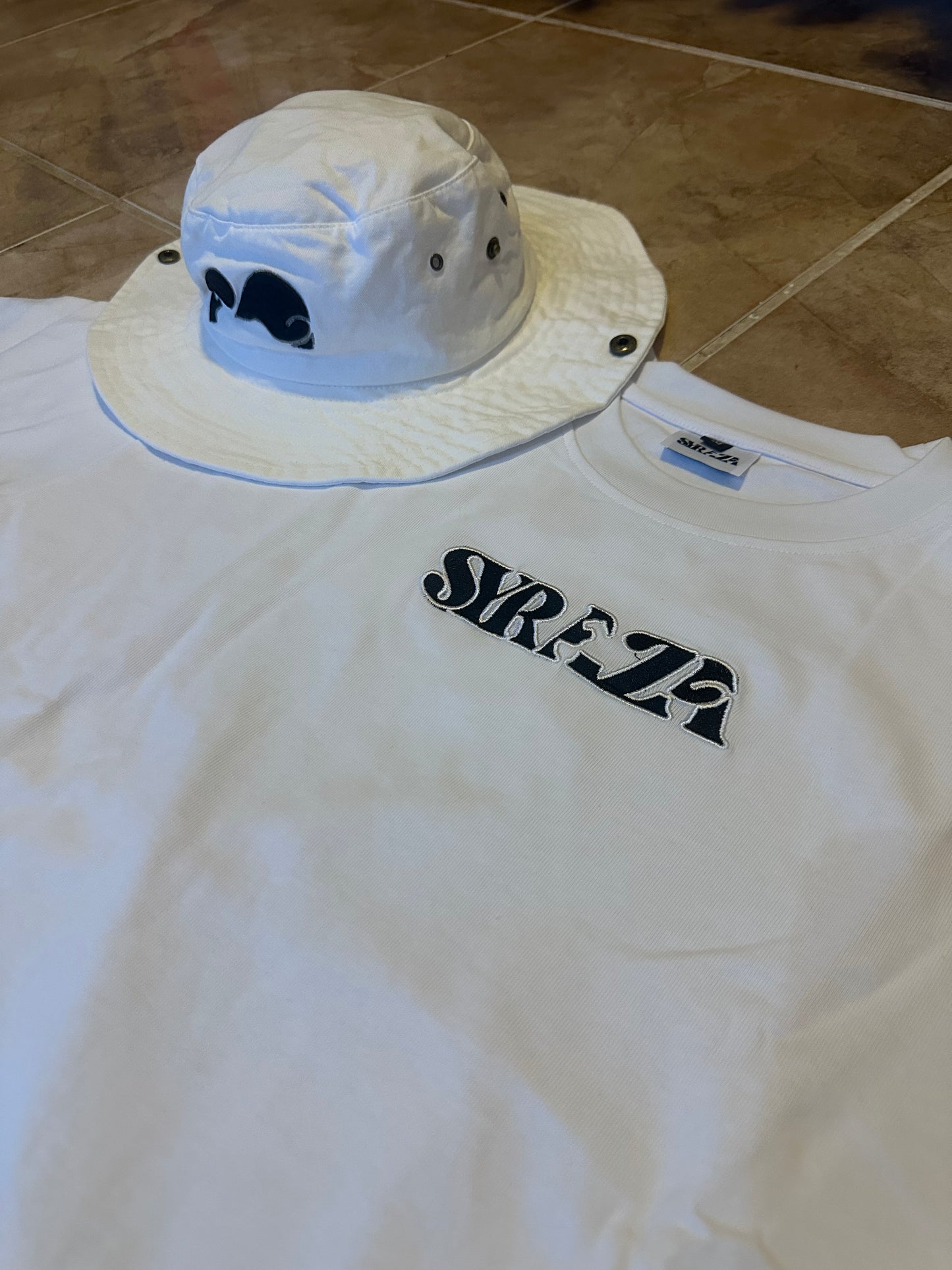White|Black Logo Oversize Men’s T-Shirts