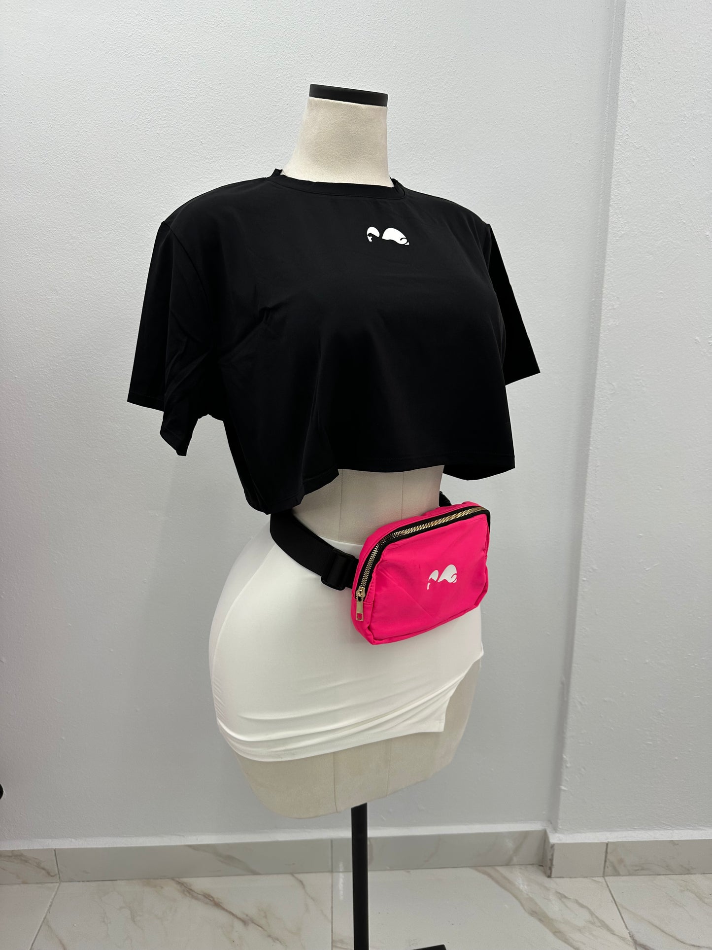 Black Dryfit Crop Top