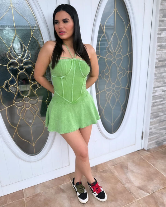 Pea Mini Romper Dress