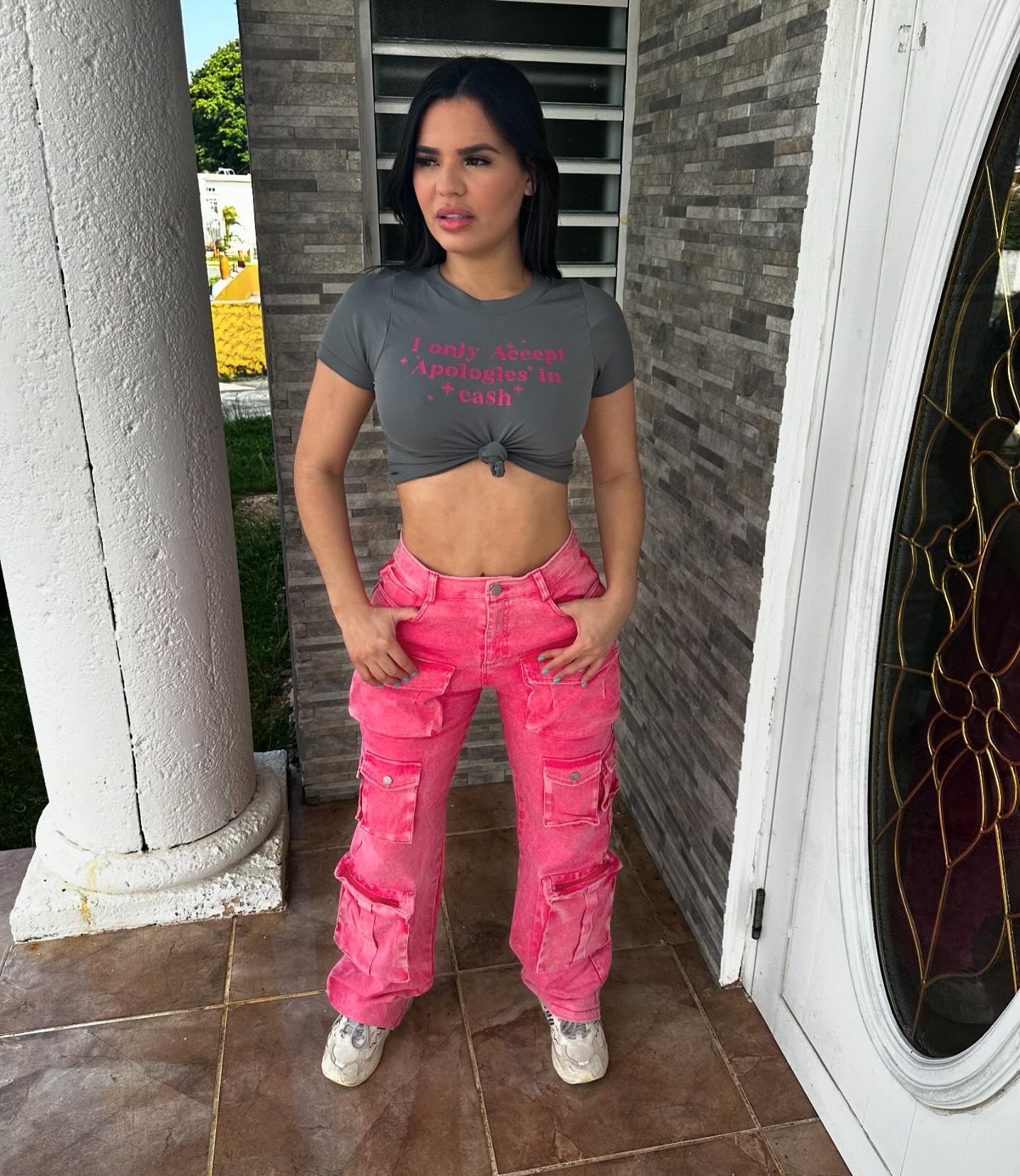 Pinky Cargo Pants