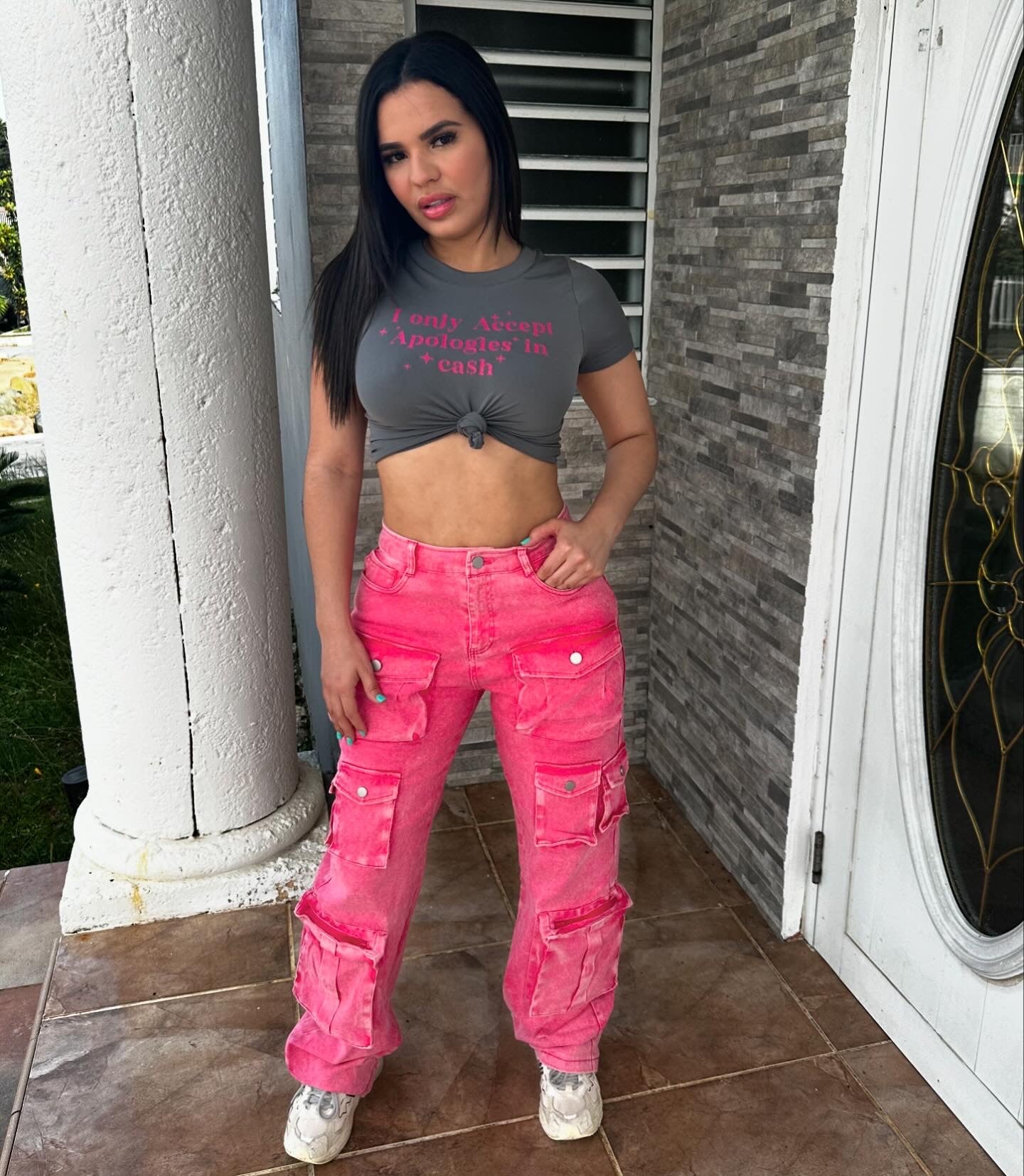 Pinky Cargo Pants